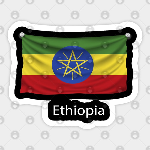 Ethiopia Flag Sticker by fistfulofwisdom